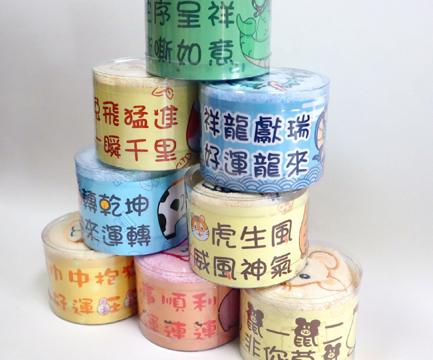 小動物方巾罐頭