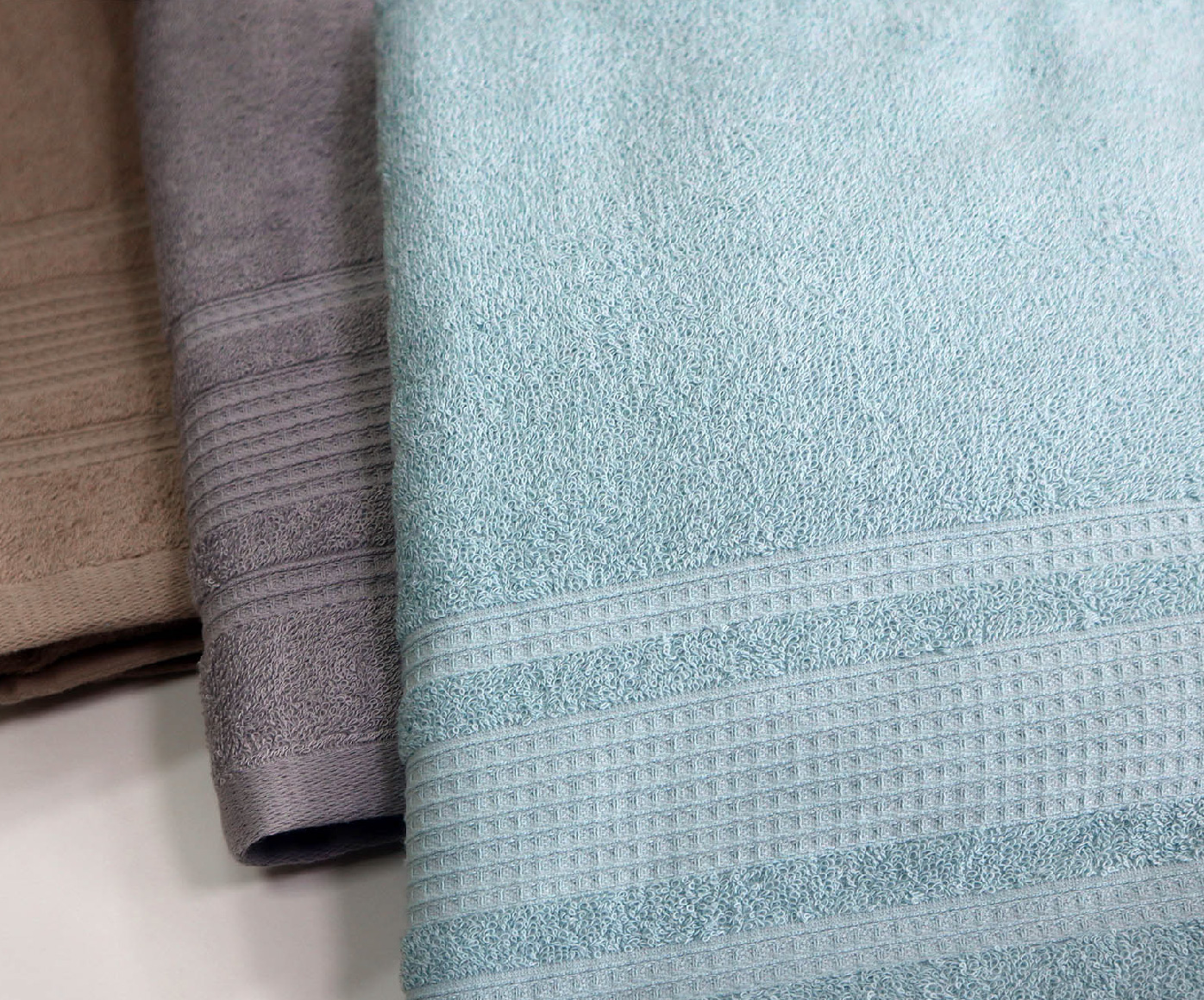 華夫格牛奶紗加大浴巾