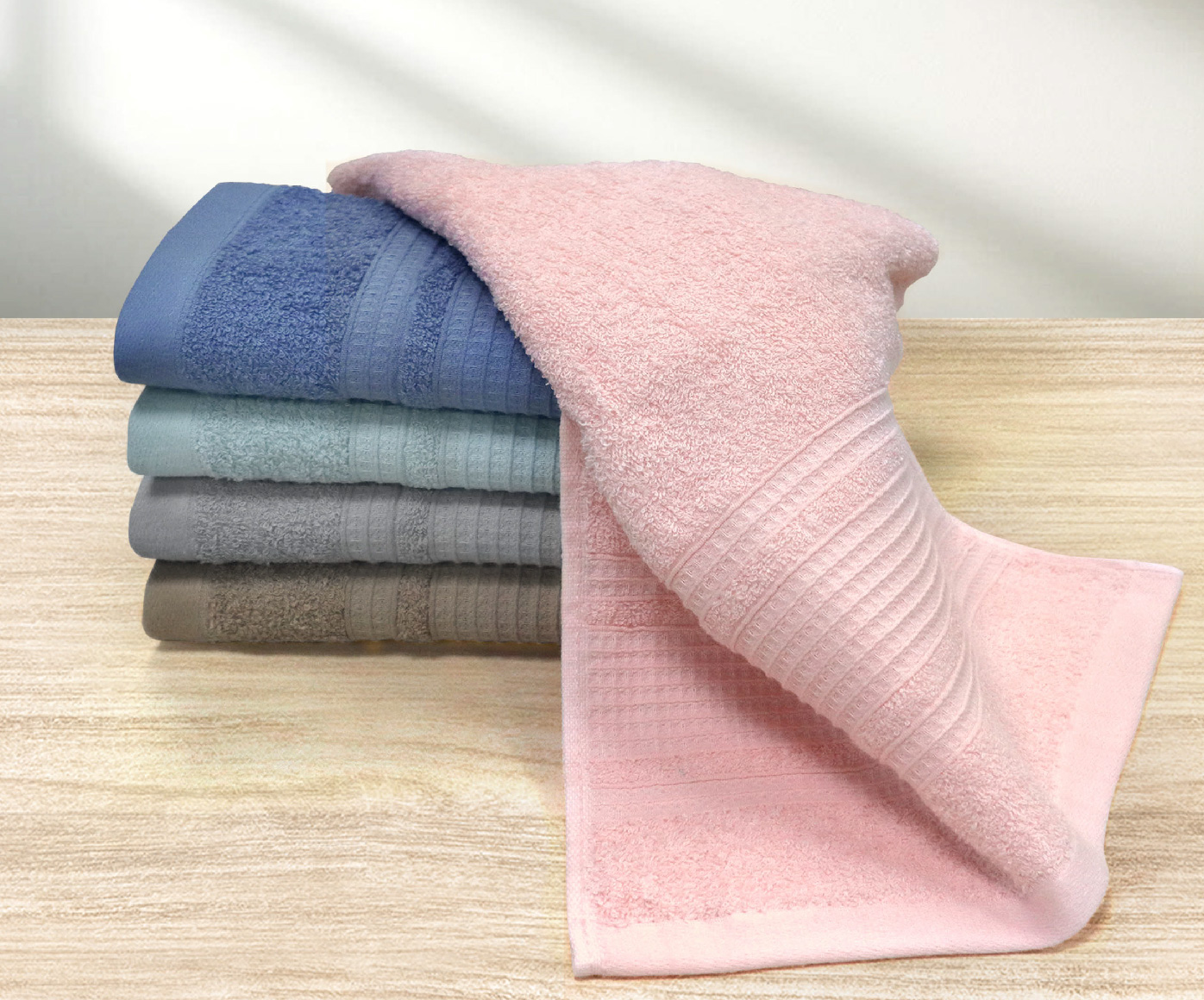 華夫格牛奶紗毛巾