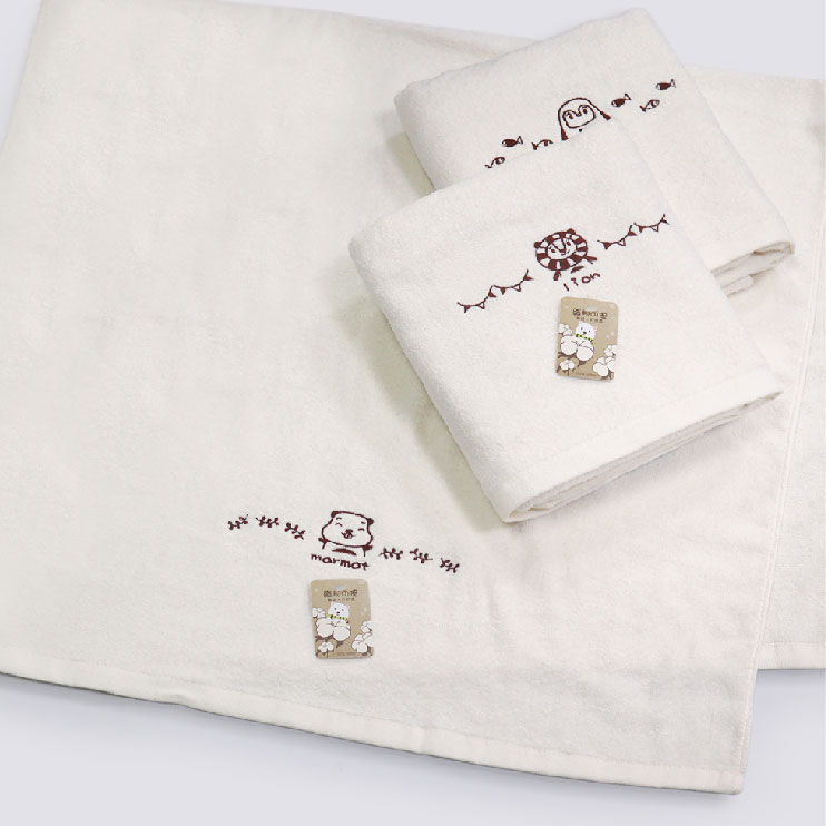 動物派對無染小浴巾
