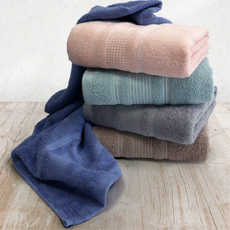 華夫格牛奶紗加大浴巾